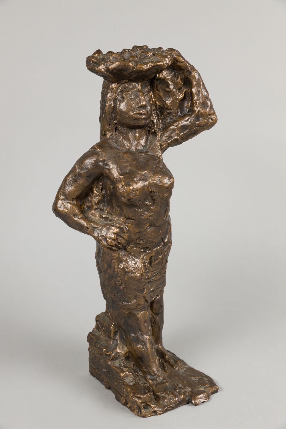 Female Figure Patinated bronze Monogrammed and numbered: 7/3 H: ca. 18,1 in, W: ca. 5,1 in, D: ca.