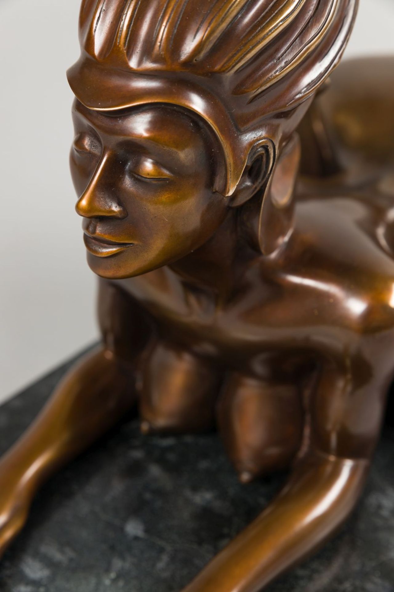 Viennese Sphinx Bronze on granite-pedestal Signed and numbered: 32/500 12,6 x 7,9 in - Image 11 of 11