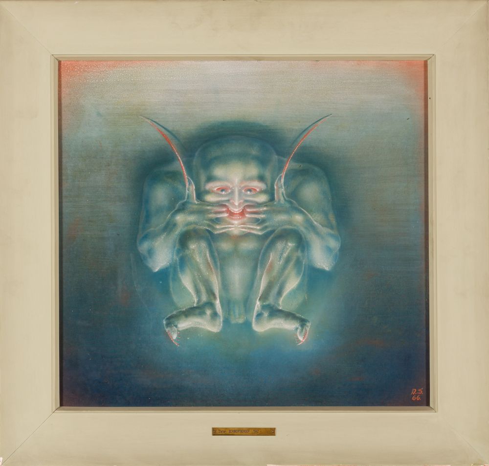 The Demon who Commands the Smile, (19) 66 Oil on plate Signed and dated lower right ca. 18,3 x 19, - Image 2 of 6