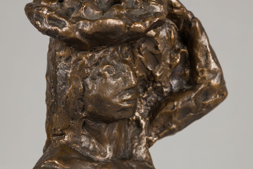 Female Figure Patinated bronze Monogrammed and numbered: 7/3 H: ca. 18,1 in, W: ca. 5,1 in, D: ca. - Image 6 of 9