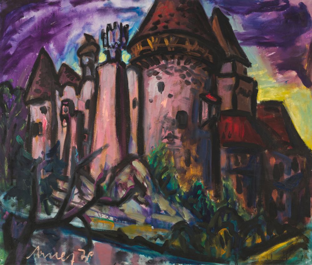 Heidenreichstein Castle (Lower Austria), 1979 Oil on canvas Signed and dated lower left 43,3 x 51,