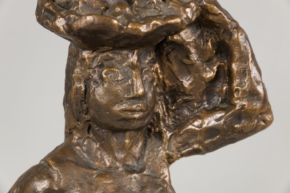 Female Figure Patinated bronze Monogrammed and numbered: 7/3 H: ca. 18,1 in, W: ca. 5,1 in, D: ca. - Image 4 of 9