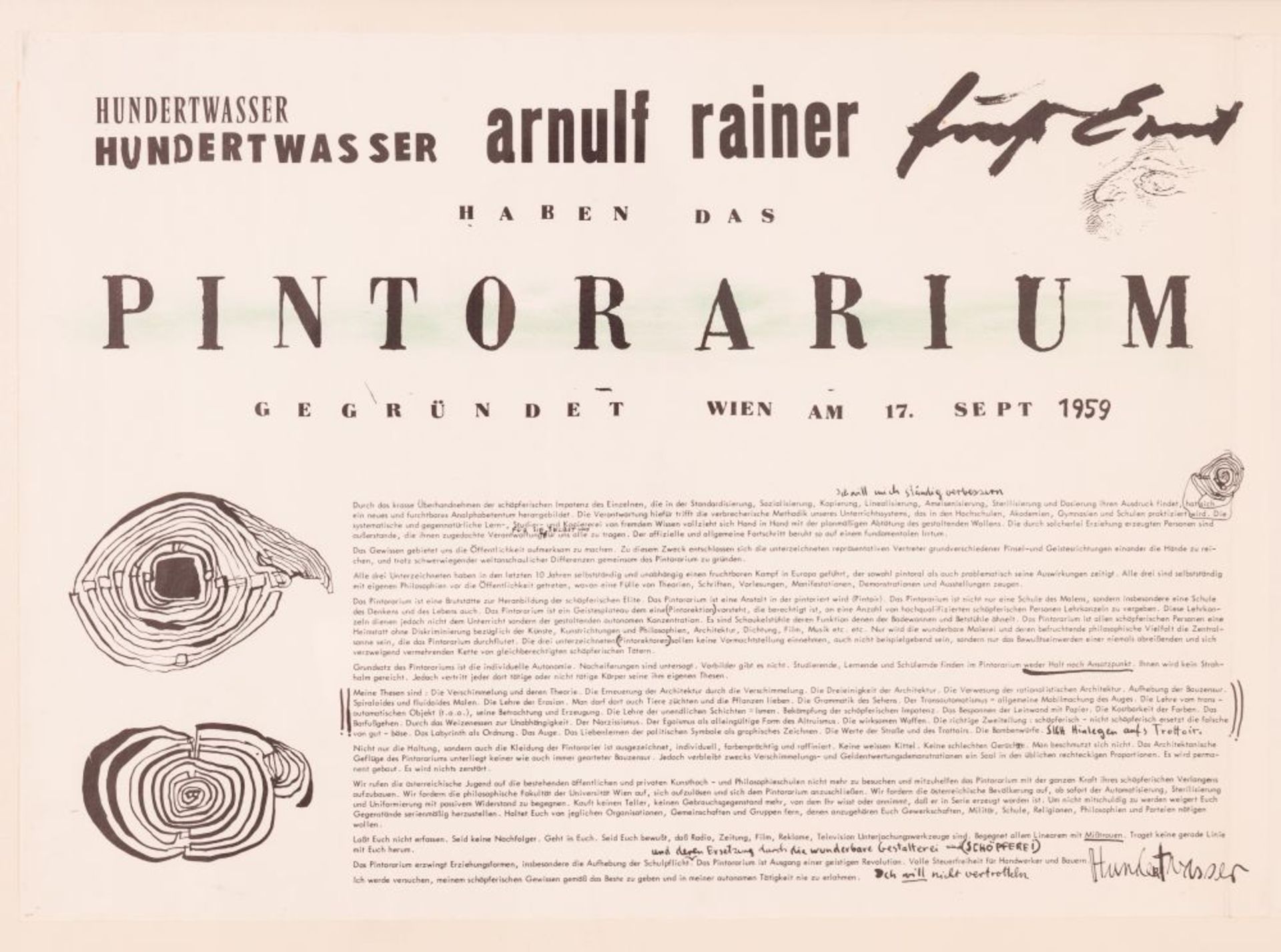 Hundertwasser, Friedensreich (1928 - 2000)/ Arnulf Rainer (*1929)/ Ernst Fuchs (1930 - 2015) - Bild 3 aus 6