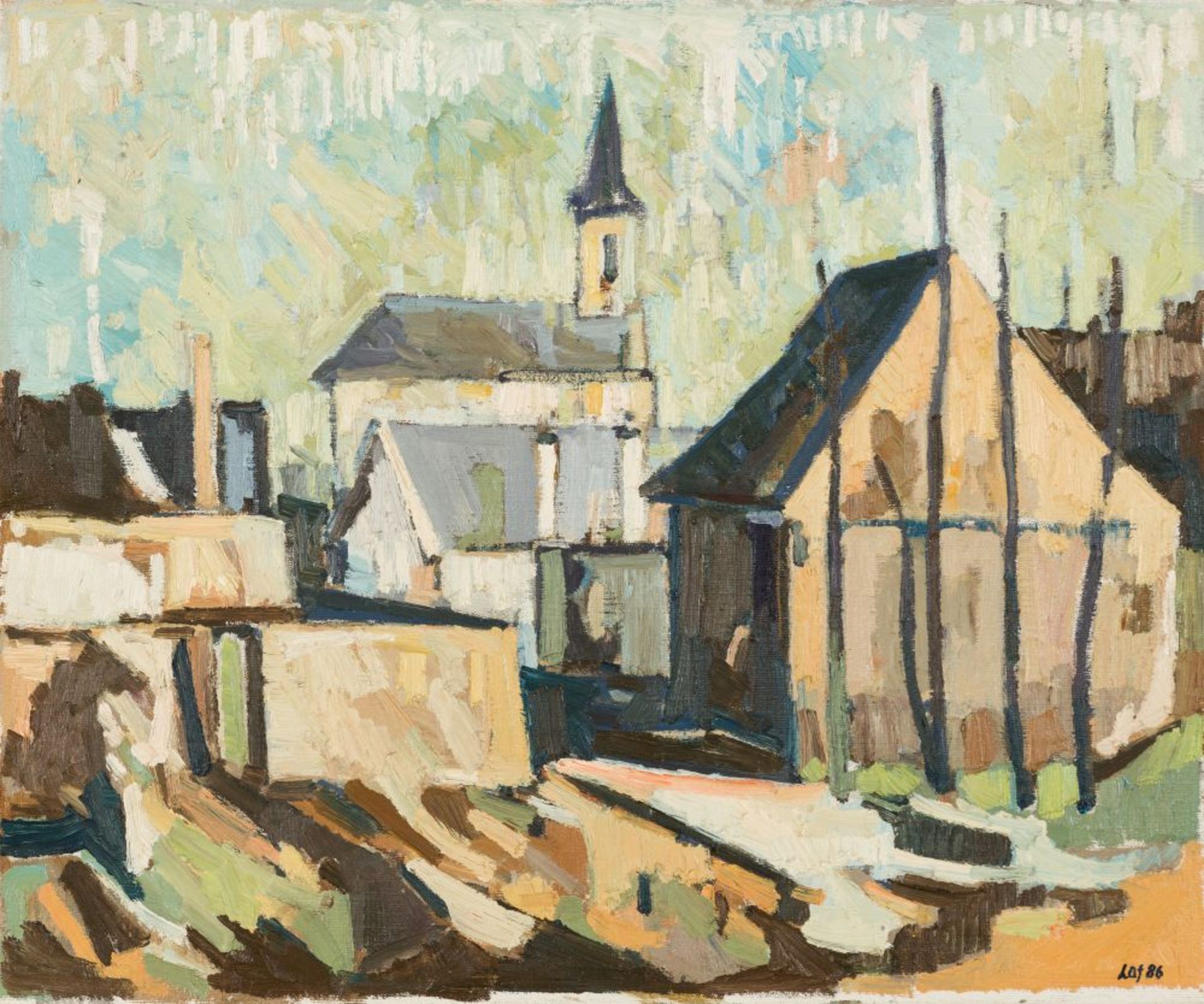 Schönfeld, 1986 Oil on Canvas Signed and dated lower right and verso dated and numbered: 86/03 19,