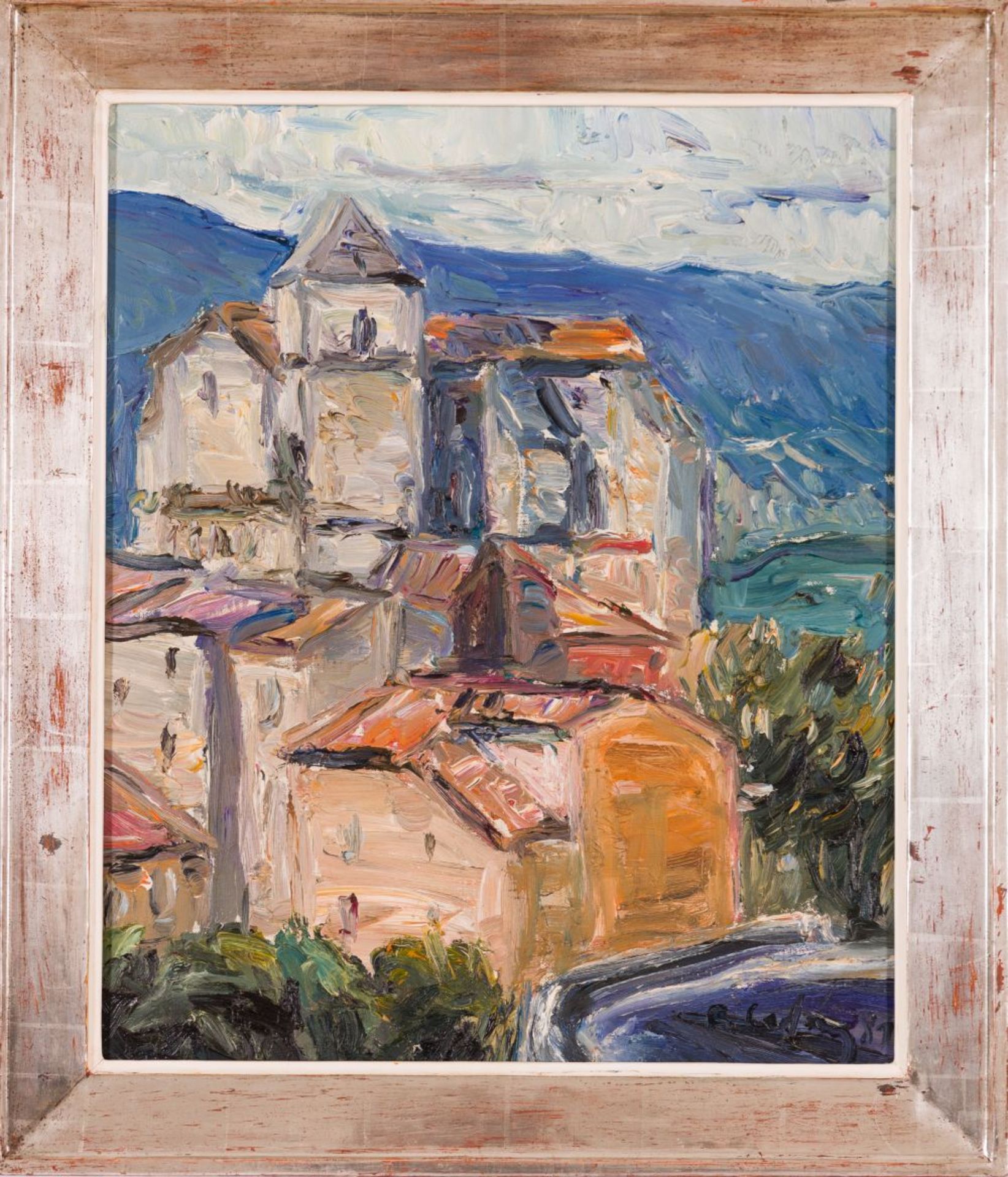 Saignon, Sept. (19)81 Oil on canvas Signed and dated lower right an verso signed, titled and dated - Image 2 of 4