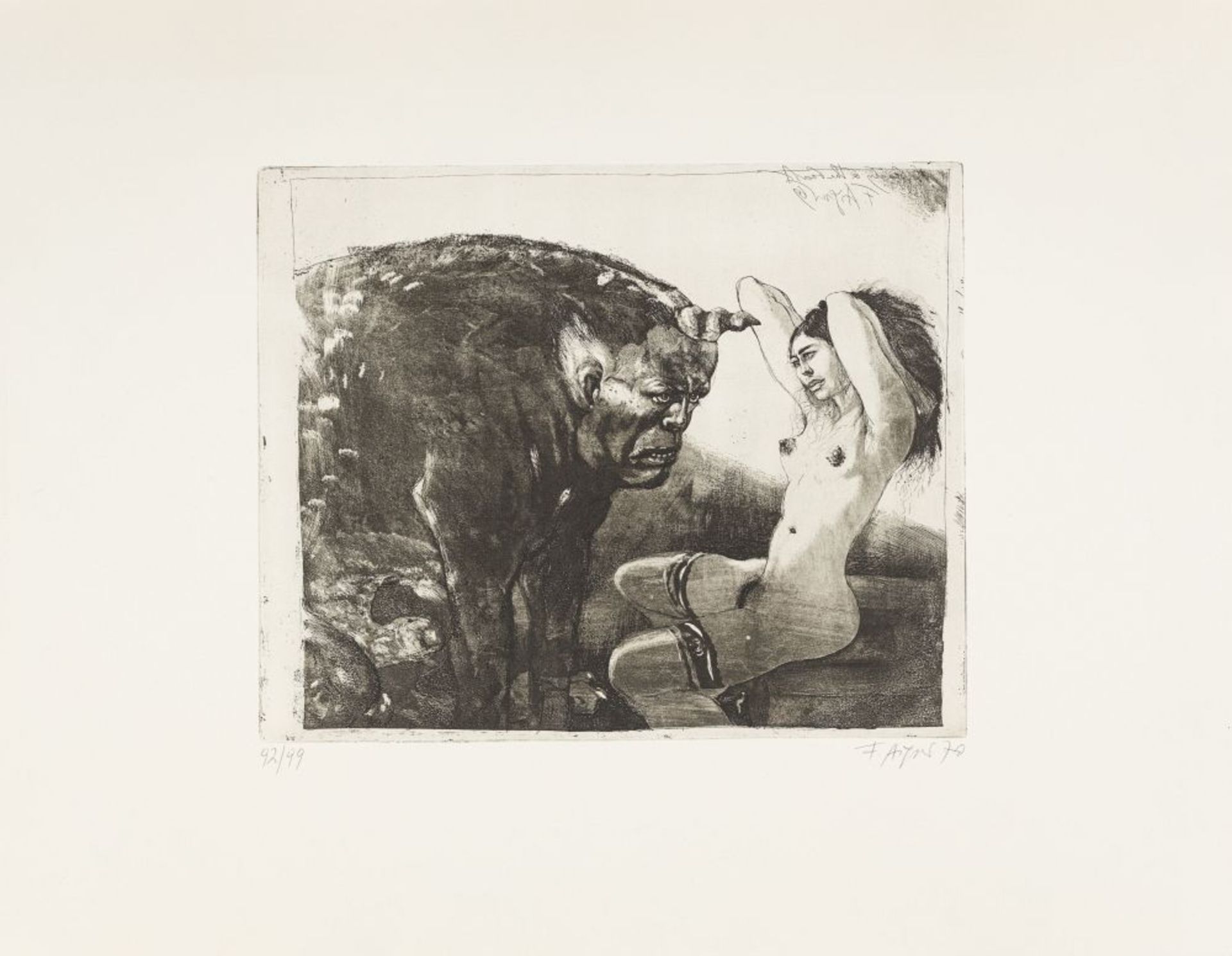 Cycle Beauty and Beast, 1970 7 Aquatint Etchings on Copper Plate Each signed lower right, numbered - Image 18 of 29