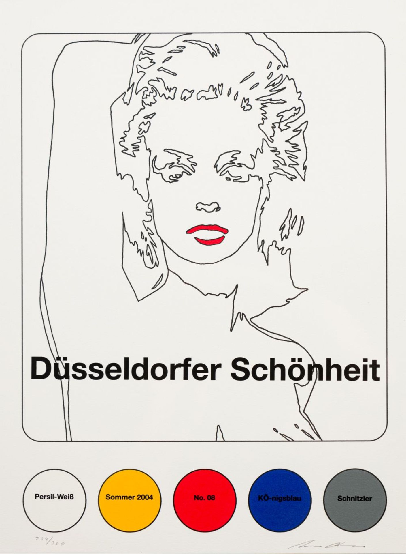 Dusseldorf's Beauty Screen Printing in 6 Colors on 300 g Bütten Somerset Signed lower right,