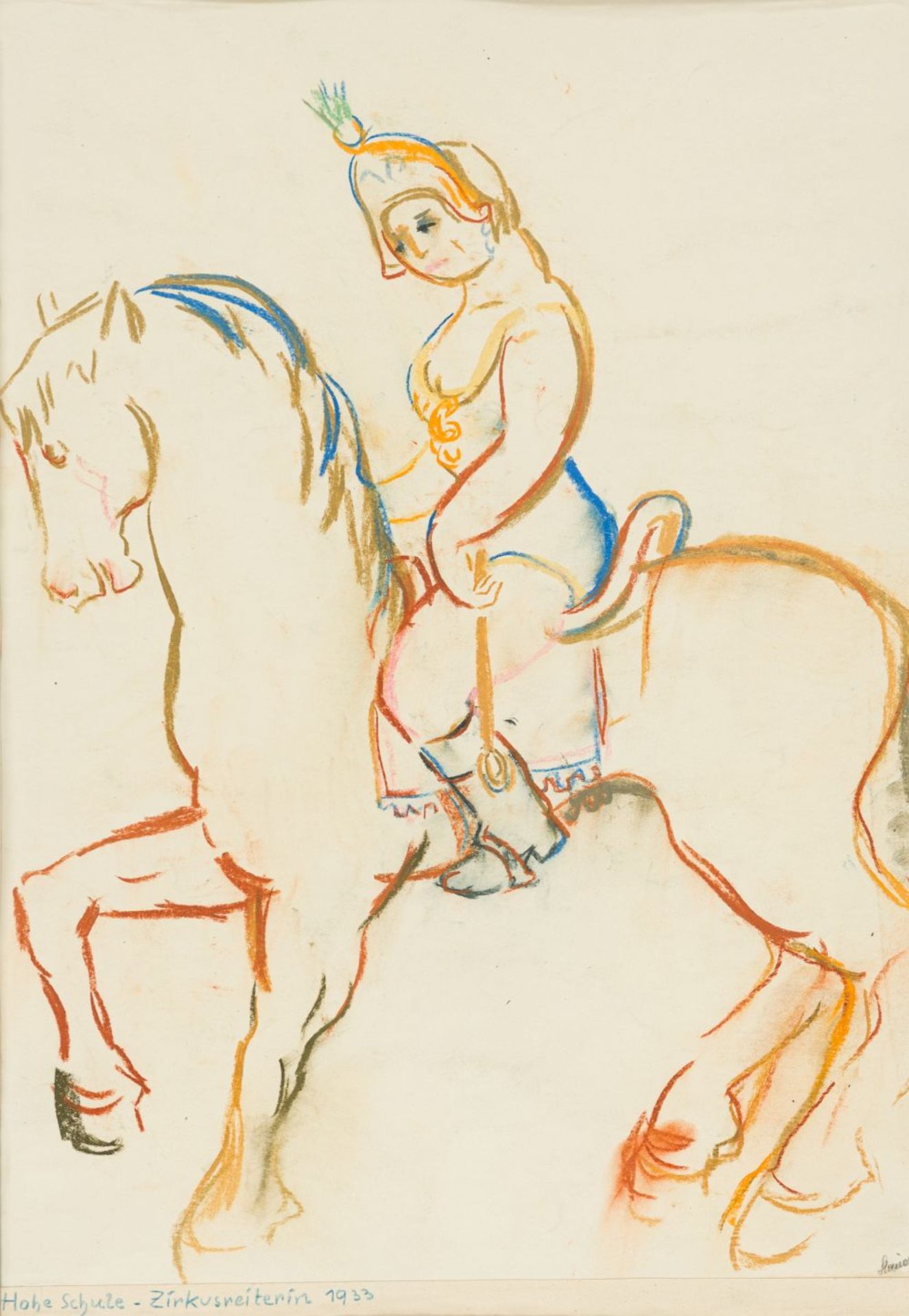 Bundle: High School - Circus Horse, 1933 / Couple, (19)37 / Woman with Centaur / Peasants Each - Image 9 of 15