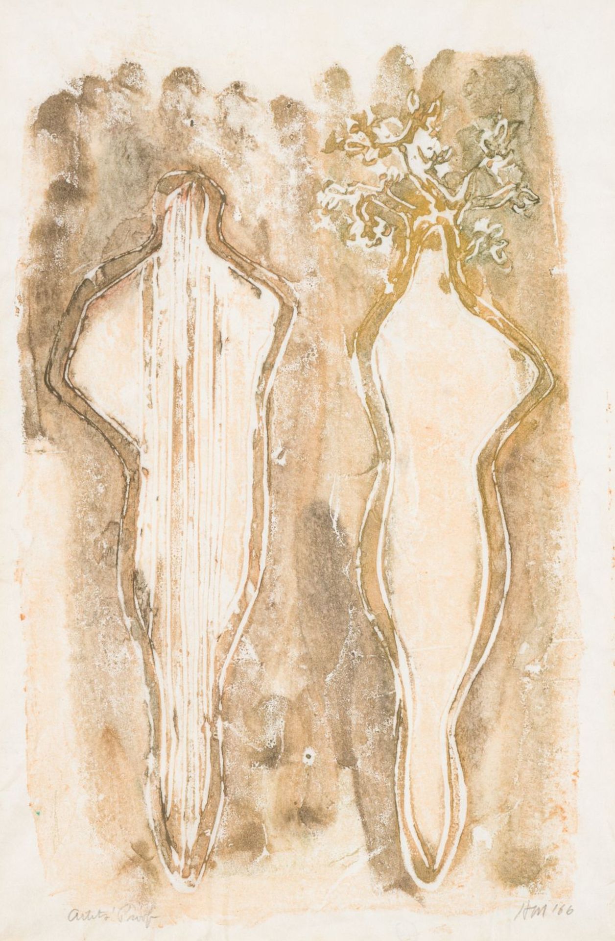 Untitled, 1966 Colored Lithograph Monogrammed and dated lower right, marked as "Artist's Proof"