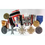 German Nazi Medals, various types inc Merit Cross, Mothers Cross in silver, West Walls Medal,