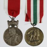 German Nazi Memel Medal, with Croatian Merit Medal of King Zvonimir WW2. (2)