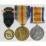 BWM & Victory Medal (J.56394 D Shaw AB RN), with a General Secretary gilt brass medal. (2+1)