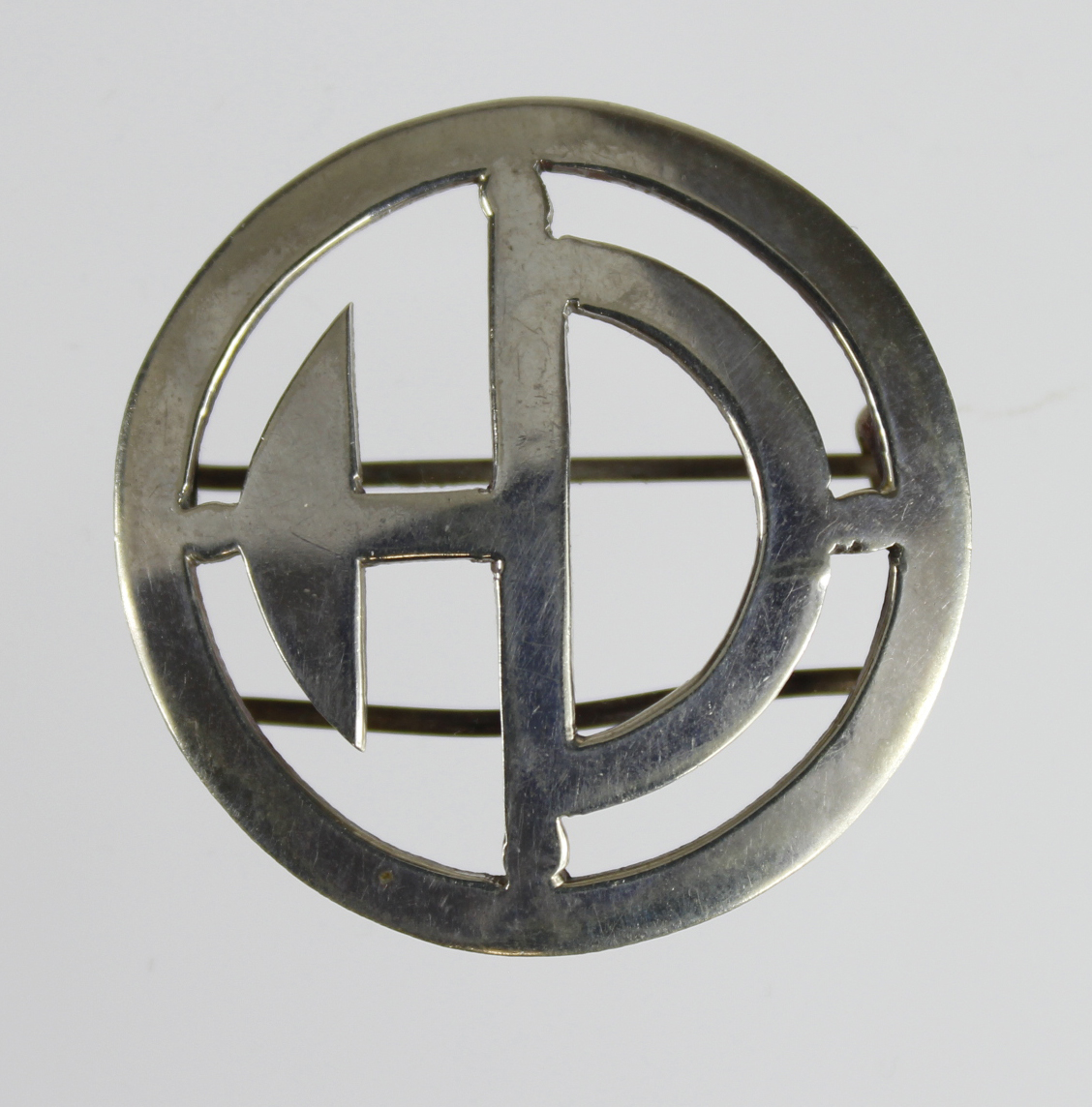 Badge - unusual silver plated Highland Division badge, pin fitting to the reverse.