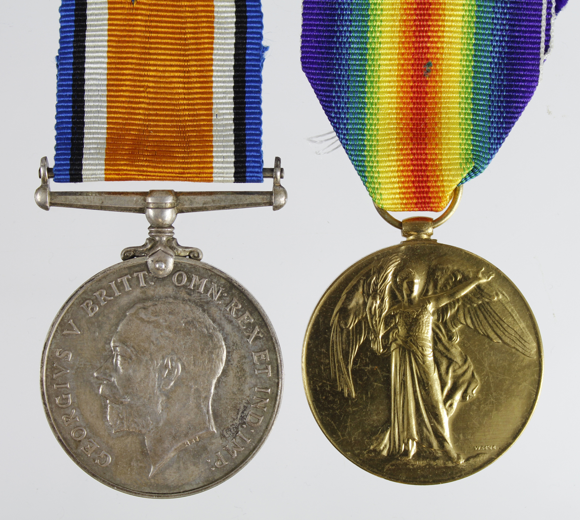 BWM & Victory Medal to 298891 Spr G H Nurser RE. (2)