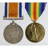 BWM & Victory Medal to 298891 Spr G H Nurser RE. (2)