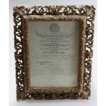 Irish interest, Royal Humane Society ornately framed Certificate to Mary A.B. Joyce for rescuing
