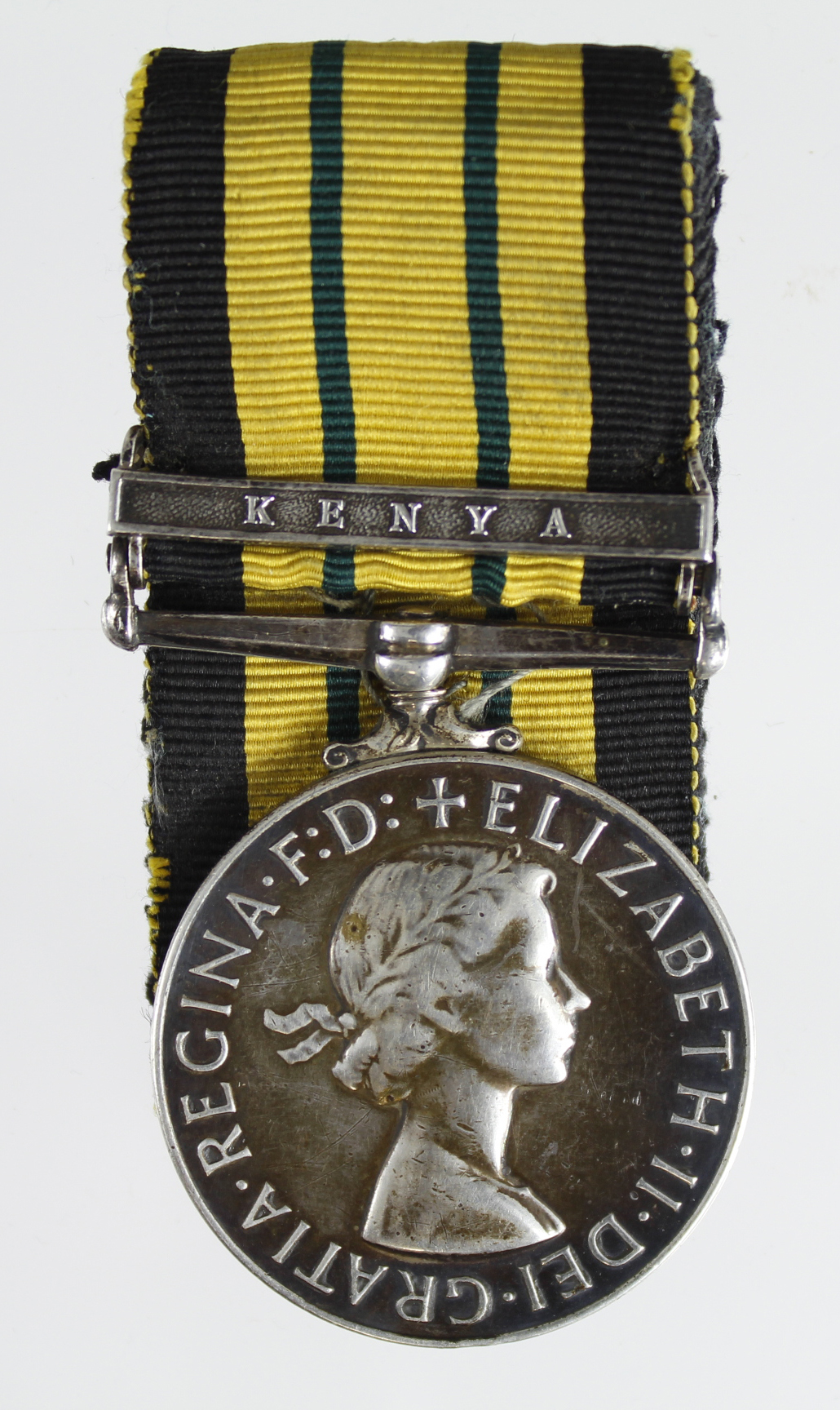 Africa General Service Medal QE2 with Kenya clasp (22295254 Pte K Wilson BW).