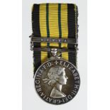 Africa General Service Medal QE2 with Kenya clasp (22295254 Pte K Wilson BW).