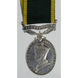 Efficiency Medal with Territorial clasp GVI named (Capt (Q.M.) B P Reames, B.W.). Born North