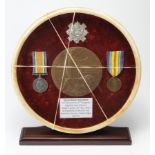 BWM & Victory Medal + Death Plaque to 41019 Pte Robert Baird Greenhorn 16th Bn Highland L.I.