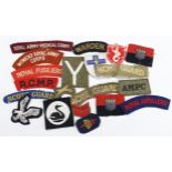 Cloth Badges: British Military WW2 and later formation signs & Shoulder Title Badges all in