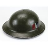 RAF marked British Helmet with liner and chin strap. Helmet maker marked 'RO & Co 39'.