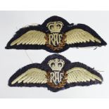 RAF KC cloth wings. (2)