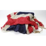 Large vintage Union Jack Flag, approx 5.5 Foot by 11 Foot.