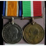 BWM & Mercantile Marine Medal named (James W. Bradley). Born Dover. With research. (2)