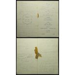 Australian WW1 Military interest - a Menu sheet with multiple original signatures including