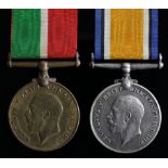 BWM & Mercantile Marine Medal to (Matthew Adamson). Later Captain Londonderry Steamer SS Maureen (Lt