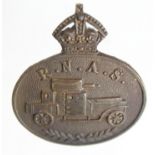 Badge RNAS Armoured Cars cap badge, scarce