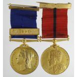 Metropolitan Police 1887 Jubilee Medal with 1897 clasp (PC G Vine W.Div), 1902 Coronation medal (