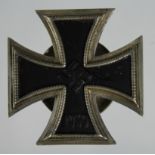 German Nazi Iron Cross 1st Class, screw back, iron core centre