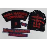 Cloth Badges: 45/Royal Marines/Commando - WW2 Cash’s Name Tape shoulder title badge - Combined