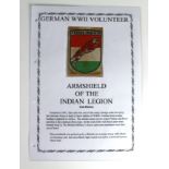 German Nazi Volunteer Armshield of the Indian Legion