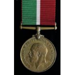 Mercantile Marine Medal to (Archibald R. Straker). Born Peckham, London. With research. (1)