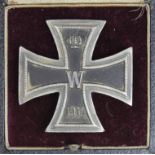 Imperial German Iron Cross 1914 dated, solid one piece, non rusting for Naval use ? in fitted case