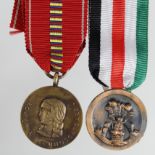 Italy-German Africa Nazi Medal 1941, with Romanian Crusade Against Communism Medal. (2)