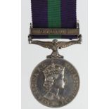 CSM QE2 with Cyprus clasp to (23443367 Pte J D Peacock BW).