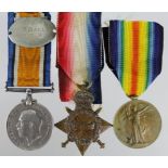 1915 Star trio to (3-9106 Pte W Balls Suffolk Regt) Killed In Action 18/8/1916 with "B" Coy 2nd