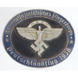 German N.S,F.K National Flying day 1938 car plaque