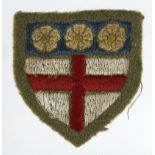 Cloth Badge: North Riding District scarce WW2 embroidered felt formation sign badge in excellent