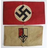 German Old Comrades armband and a Party armband.