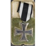 Imperial German cased award, an Iron Cross 2nd class in fitted case