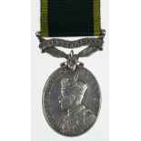 Efficiency Medal with Territorial clasp GV named (2749330 Cpl J S Elrick 6/7 Black Watch).