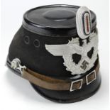 German Nazi Police Shako in black