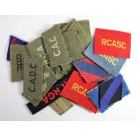 Cloth Badges: Canadian Army WW2 Formation Signs & Shoulder Title Badges embroidered and printed. All