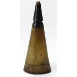 Powder Flask, an early possibly 18th century horn powder flask, shape similar to Riling 63. Horn