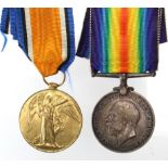 BWM & Victory Medal to 20030 Pte W A Aldred, Norfolk Regt. (2)